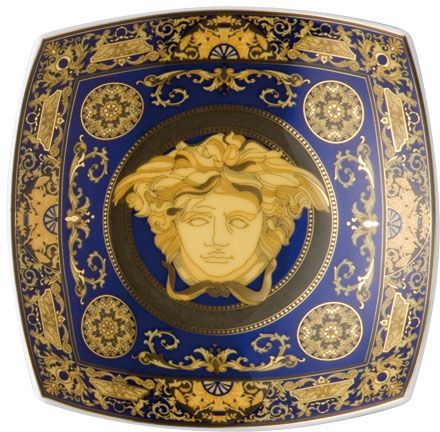 Блюдо квадратное 14 см.,  Versace MEDUSA BLAU арт. 12116-409620-25814