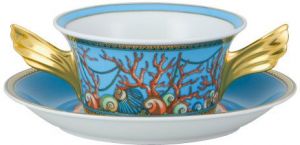 Бульоница с блюдцем 280 мл., Versace TRESORS DE LA MER арт. 19300-409608-10420