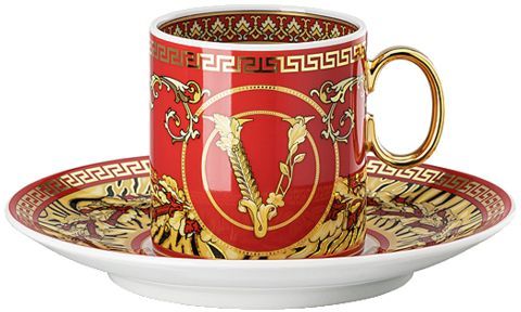 Чашка с блюдцем для эспрессо, 90 мл., Versace VIRTUS HOLIDAY арт. 19335-409949-14715