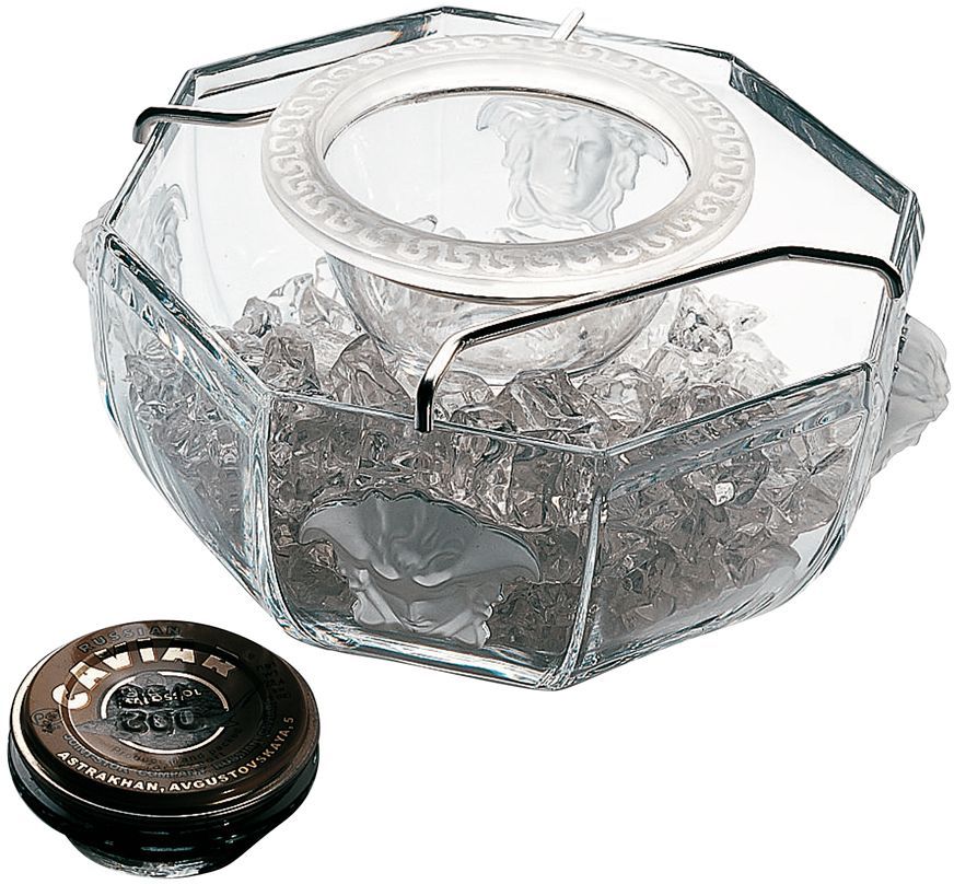 Икорница с вставкой Versace CRYSTAL MED. LUMIERE арт. 20665-110835-45365